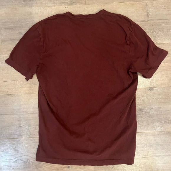 Mens Rust/Burnt Red James Peres Short Sleeve T-Shirt - Picture 3 of 4